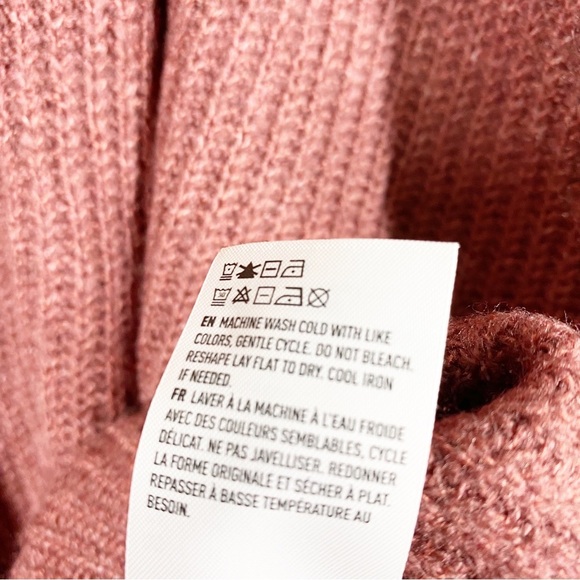 American Eagle Outfitters AEO Maroon V Neck Long Sleeves Knit Sweater M - Picture 9 of 10